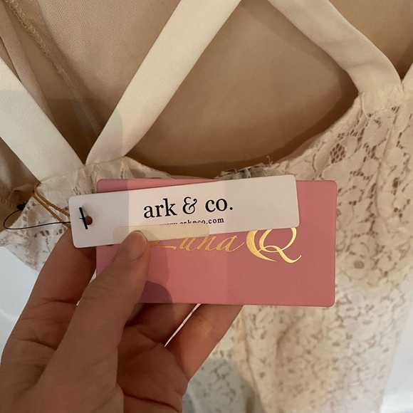 NWT White Lacey Ark & Co Summer Dress - Picture 4 of 8